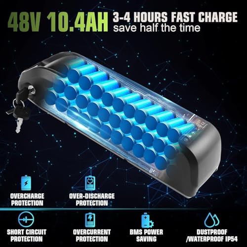 ANCHEER 750W Electric Bike for Adults, 60 Miles Ride, Fast Charge, 27.5'' Hummer Electric Mountain Bike with LCD Display