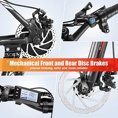 ANCHEER 26" Electric Mountain Bike for Adults with Peak 750W Motor | 22 MPH Commuter Ebike from ANCHEER with 55 Miles R