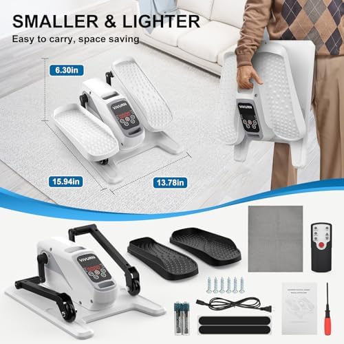 VIVURN-018 Under Desk Elliptical for Seniors with Non-Slip Mat & Quiet Design | VIVURN-018 12 Speed Mini Elliptical Exe