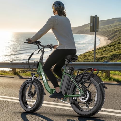 1300W Folding Electric Bike for Commuters, 75 Miles Range, 52V 13Ah Battery, Fat Tire & Suspension, 28MPH, UL2849 Certi