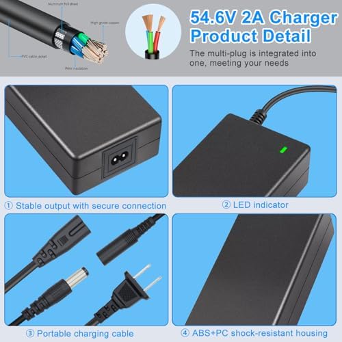 5|6V 2A Fast Charger for Electric Scooters & Batteries Compatible with Multiple Brands | Universal 5|6V 2A Fast Charger