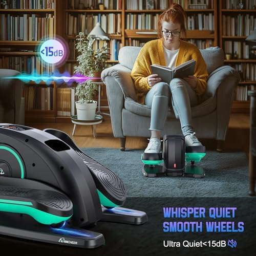 ANCHEER Electric Seated Pedal Exerciser for Seniors with LCD Display Monitor | Portable Quiet ANCHEER Elliptical Machin