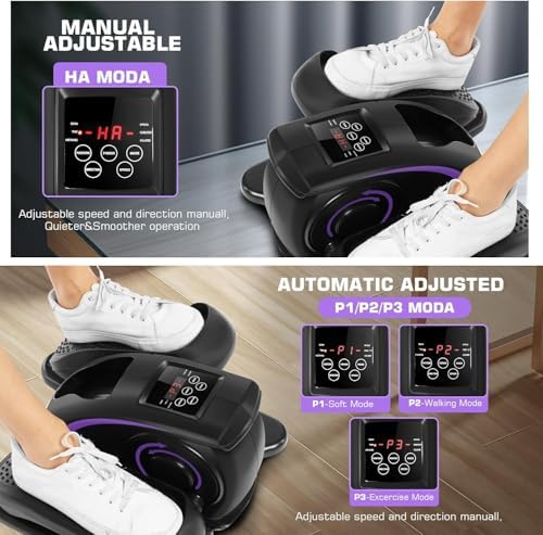ANCHEER Electric Seated Pedal Exerciser for Seniors with LCD Display Monitor | Portable Quiet ANCHEER Elliptical Machin