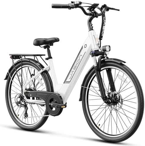 Jasion Roamer ST Electric Bike for Adults, 62Miles & 28MPH Max Speed, Front SuspensionWomen E Bike