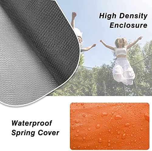 AOTOB Heavy Duty Trampoline with Safety Net and Hoop for Kids and Adults Outdoor Jumping