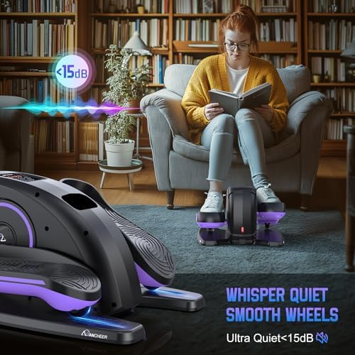 ANCHEER Electric Seated Pedal Exerciser for Seniors with LCD Display Monitor | Portable Quiet ANCHEER Elliptical Machin