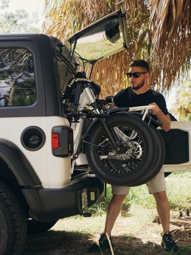 Heybike Ranger Electric Bike for Adults, Peak 1400W Motor Ebike, 28MPH Folding Step-Thru E Bike with Front Suspension