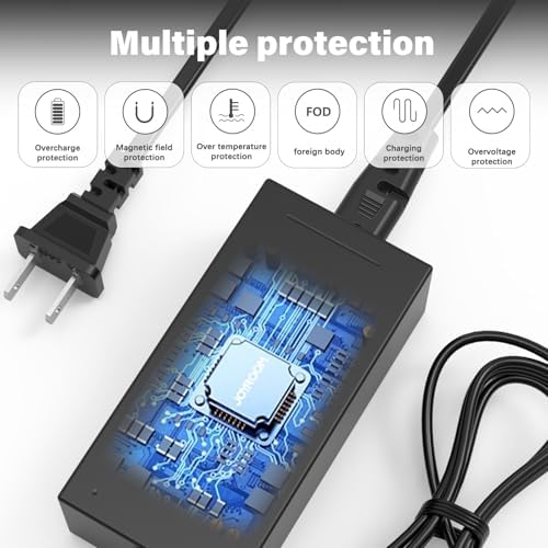 Pinkind 48V Li-ion Battery Charger Replacement for Razor, Jetson, Voyage, Gotrax, Ninebot, Segway, Hiboy and More 5|6V 2