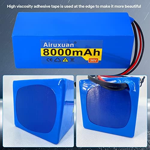 36V Lithium Battery 8Ah T-Plug XT60 Connector BMS Charges 2A for 250-1000W Ebike Kit | 36V Ebike 8Ah Lithium Battery wi