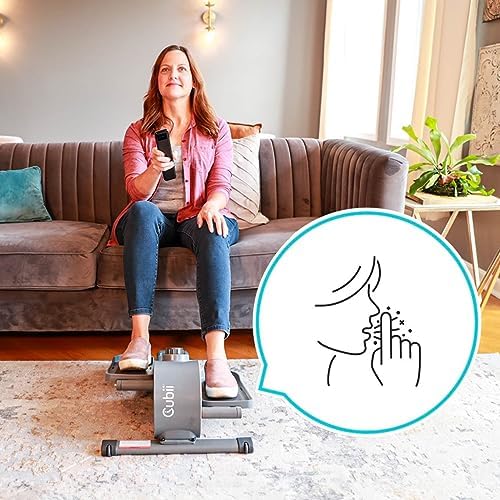 Cubii GO Under Desk Elliptical Bike for Home Gym, Portable Pedal Exerciser with LCD Fitness Tracker, Adjustable Resistan