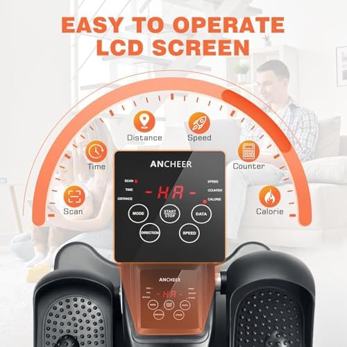 ANCHEER Electric Seated Pedal Exerciser for Seniors with LCD Display Monitor | Portable Quiet ANCHEER Elliptical Machin