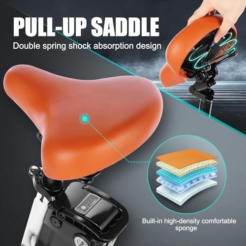 ANCHEER 26'' Electric Bike for Adults, Peak 750W, Up to 50 Miles Step Through Commuter Ebike | ANCHEER 48V/374Wh Batter