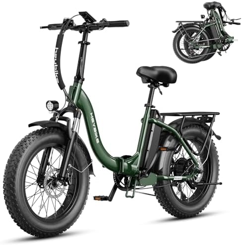 Heybike Ranger Electric Bike for Adults, Peak 1400W Motor Ebike, 28MPH Folding Step-Thru E Bike with Front Suspension