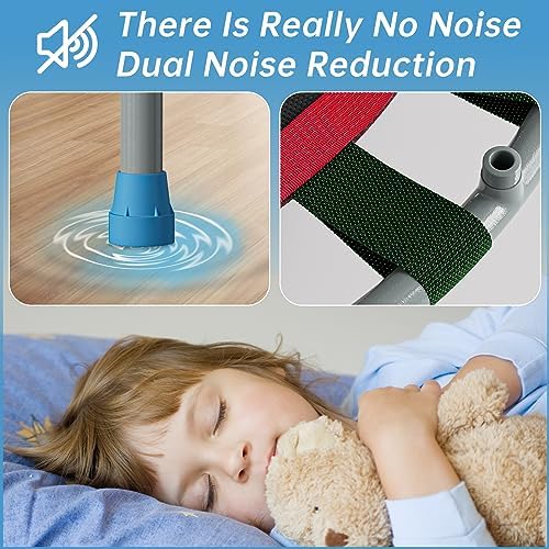 CLORIS 38in/48in Folding Trampoline for Adults with Adjustable Foam Handle - Max Load 450lbs Safety Padded Cover Best Gi