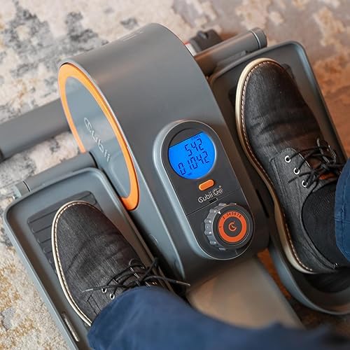 Cubii GO Under Desk Elliptical Bike for Home Gym, Portable Pedal Exerciser with LCD Fitness Tracker, Adjustable Resistan