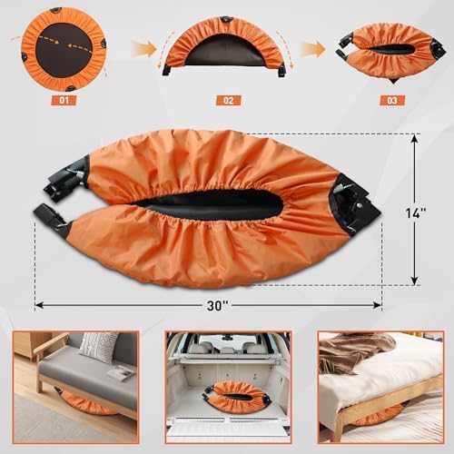 HYD-Parts 48" Mini Trampoline for Adults and Kids | Adjustable Bar | Indoor Fitness Trampoline | Max Load 440lbs HYD-Par