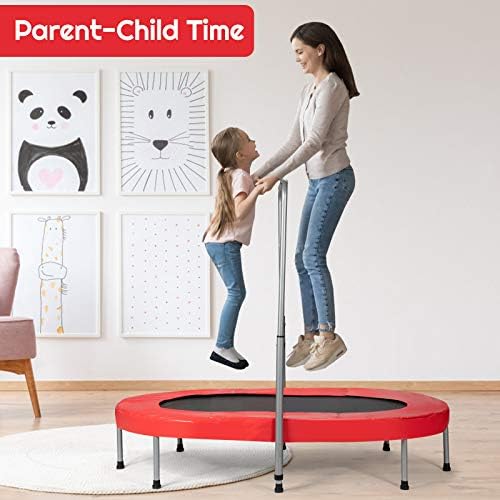 Giantex 2 Persons Foldable Fitness Trampoline Outdoor Indoor OEKO-TEX MAX 330LBS Adult Kid Fitness