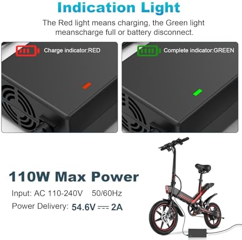TREE.NB 5|6V 2A Charger for Lithium Battery with 5.5x|1mm Jack Round Connector, GOTRAX GXL V2/G2/G3/G4/Apex/Glider/XR El