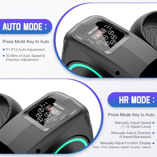 ANCHEER Electric Seated Pedal Exerciser for Seniors at Home ANCHEER Portable Quiet Elliptical Machine for Home Exercise