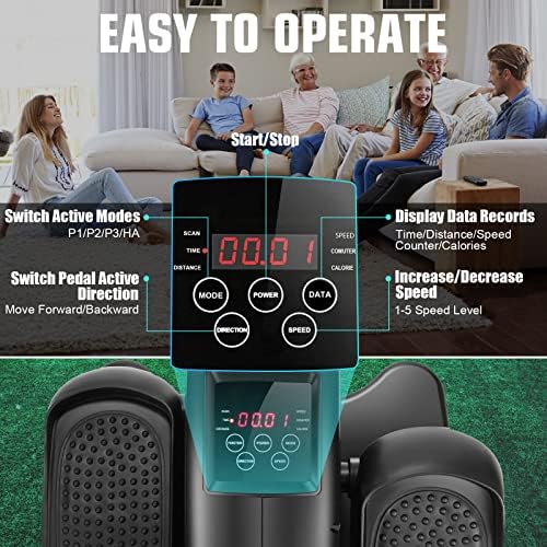 ANCHEER Electric Seated Pedal Exerciser for Seniors with LCD Display Monitor | Portable Quiet ANCHEER Elliptical Machin