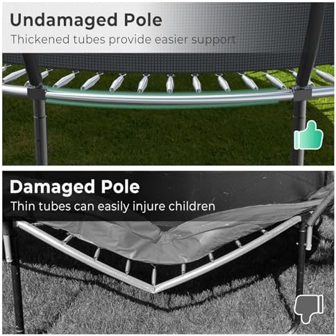 Lyromix 12-16FT Trampoline with Basketball Hoop and Lights for Kids and Adults | Lyromix Recreational Trampoline with S