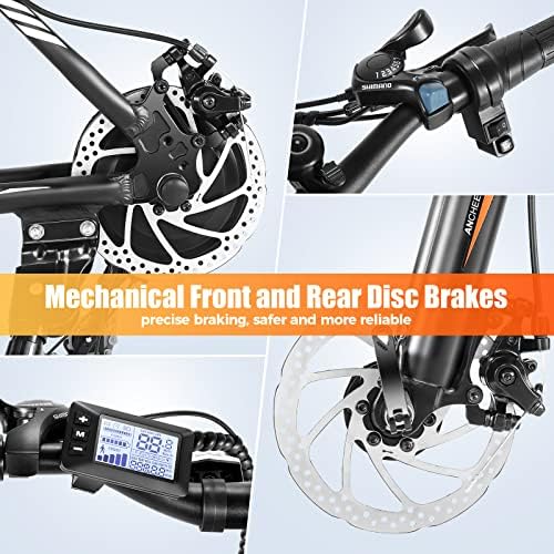 ANCHEER Peak 750W Electric Mountain Bike for Adults, 55 Miles 20-22MPH Electric Bicycle, 48V/374Wh Battery