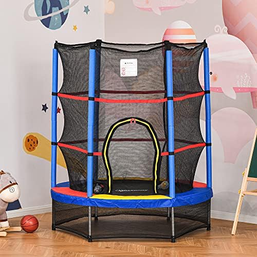Outsons 5FT Trampoline for Kids | 55" Mini Indoor Outdoor Toddnginele Trampoline Toy | Springless Design Safety Trampol