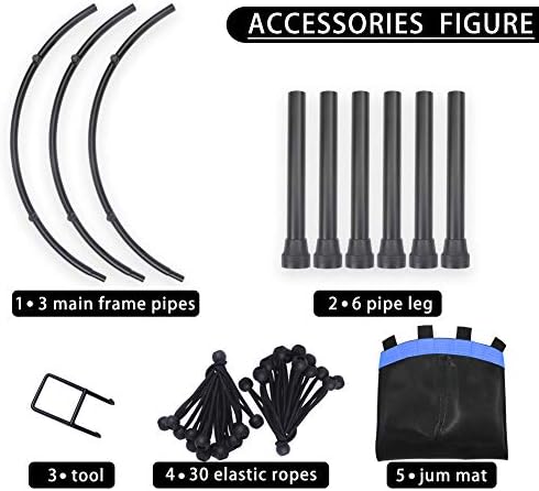 NEWAN Silent Mini Trampoline for Adults - 40" to 48" Diameter, Max Limit 330lbs, Silent Bungee Rebounder Jumping Cardio