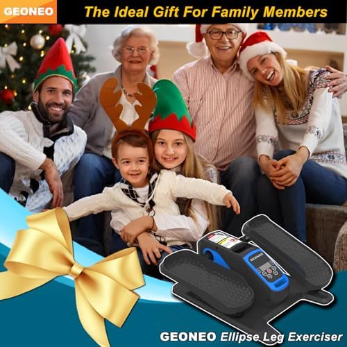 Under Desk Elliptical Machine, Quiet & Small Electric Seated Pedal Exerciser for Senior, Featuring Remote Control & 12 A