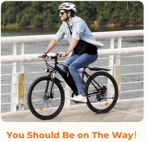 Electric Bike, 1000W/750W/500W Peak Motor, Removable Battery, Shock Absorber, Commuting Electric Bike for Adults, 75/60/