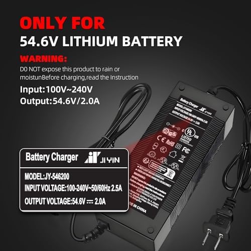 UL Certified Fast Charging Electric Bike Charger for 48V Ebike Battery - Compatible with Lectric XP |0/|0, Ecotric City/