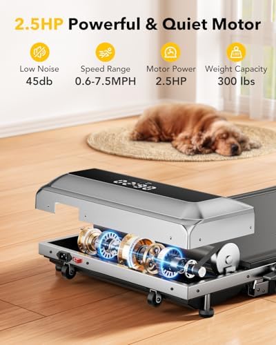 Portable Walking Pad Treadmill with 12% Incline for Home/Office | Under Desk Treadmills with LED Display & Remote Contr