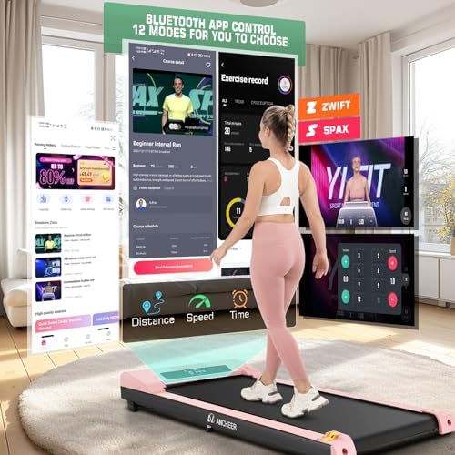 ANCHEER Walking Pads, |5HP Compact Running Machine for Home/Gym, Ultra-Quiet and Installation-Free