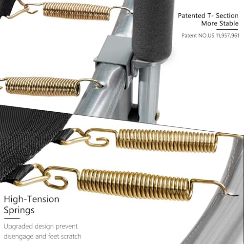 AOTOB Heavy Duty Trampoline with Safety Net and Hoop for Kids and Adults Outdoor Jumping