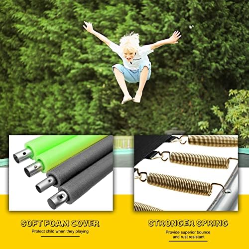 AOTOB Heavy Duty Trampoline with Safety Net and Hoop for Kids and Adults Outdoor Jumping