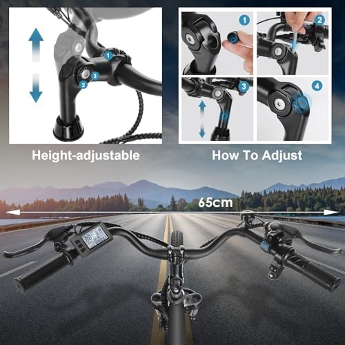 ANCHEER Electric Bike for Adults, 48V 499Wh Ebike, 26" City Commuter Bike for Women Men ANCHEER Electric Bike for Adults