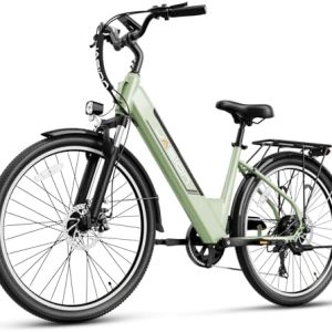 Jasion Roamer ST Electric Bike for Adults, 62Miles & 28MPH Max Speed, Front SuspensionWomen E Bike