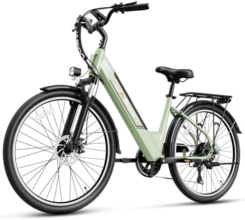 Jasion Roamer ST Electric Bike for Adults, 62Miles & 28MPH Max Speed, Front SuspensionWomen E Bike