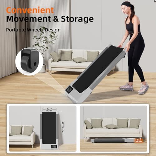 SupeRun Incline Walking Pad for Home and Office with Remote Control LED Display