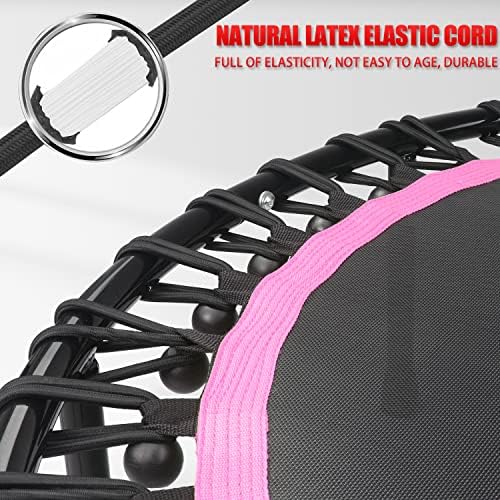 NEWAN Silent Mini Trampoline for Adults - 40" to 48" Diameter, Max Limit 330lbs, Silent Bungee Rebounder Jumping Cardio