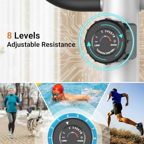 ANCHEER Elliptical Exercise Machine for Home Gym, Ultra-Silent Elliptical Trainer with Pulse Rate Grips, Smooth Resistan