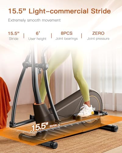 Niceday Elliptical Exercise Machine for Home Workout, Magnetic Elliptical Trainer with Kinomap APP Support, 19IN Stride,