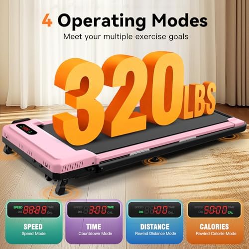 ANCHEER |0 HP Foldable Treadmill for Home Workouts with Handles | ANCHEER Portable Under Desk Treadmill with 12% Inclin