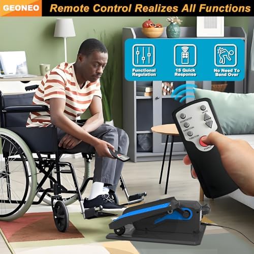Under Desk Elliptical Machine, Quiet & Small Electric Seated Pedal Exerciser for Senior, Featuring Remote Control & 12 A