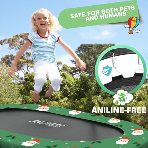 Kids Toddler Trampoline Indoor Outdoor Games 56" 220LBS Capacity Foldable Safety Handrail ASTM Certified