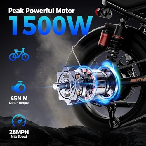 Electric Bike for Adults, 2000W/1500W Peak Motor, All Terrain Ebike Electric Bike for Adults, 20"/16" Fat Tire Ebike,