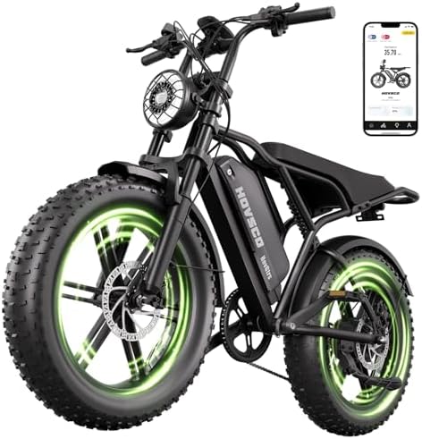 HOVSCO 1500W Peak Motor Electric Bike for Adults - Off-Road Fat Tire Ebike