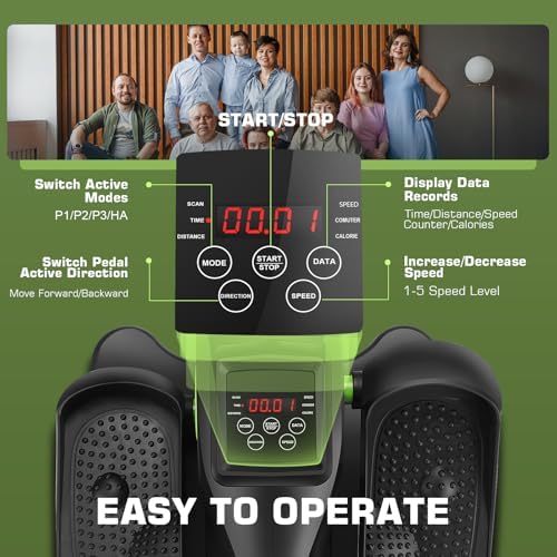 ANCHEER Electric Elliptical Leg Exerciser for Seniors | Quiet Portable Home Office Pedal Exerciser | Remote Control | Se