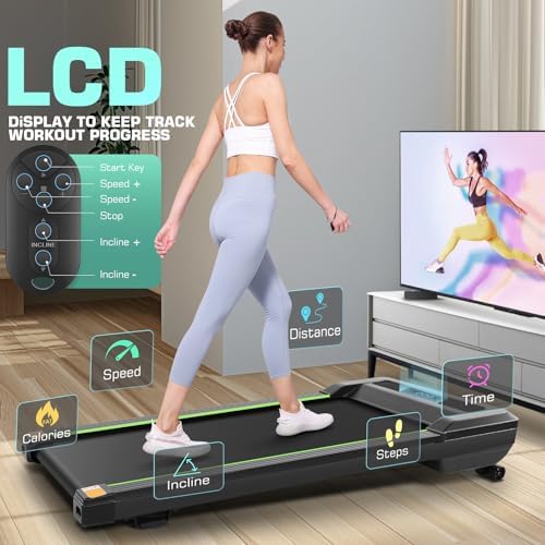 ANCHEER Walking Pads, |5HP Compact Running Machine for Home/Gym, Ultra-Quiet and Installation-Free