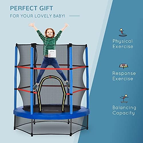 Outsons 5FT Trampoline for Kids | 55" Mini Indoor Outdoor Toddnginele Trampoline Toy | Springless Design Safety Trampol